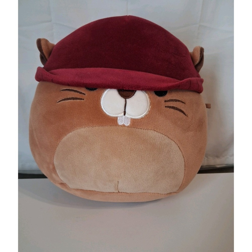 Squishmallows CHIP The BEAVER 8" Plush Chip Beanie Hat FALL HARVEST SQUAD